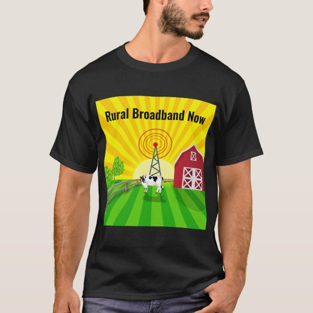 Rural Broadband Now T-Shirt (Framsida)