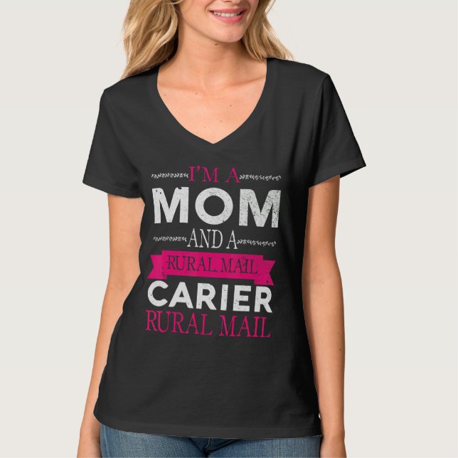 Rural Carriers Mamma Mail Postal Worker Postman Mo T Shirt (Framsida)