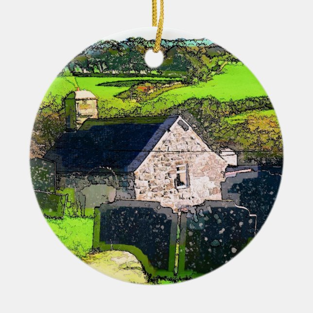 RURAL CHURCH JULGRANSPRYDNAD KERAMIK (Framsidan)