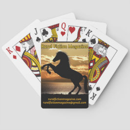 Rural Fiction Magazine-häst med solnedgång Casinokort