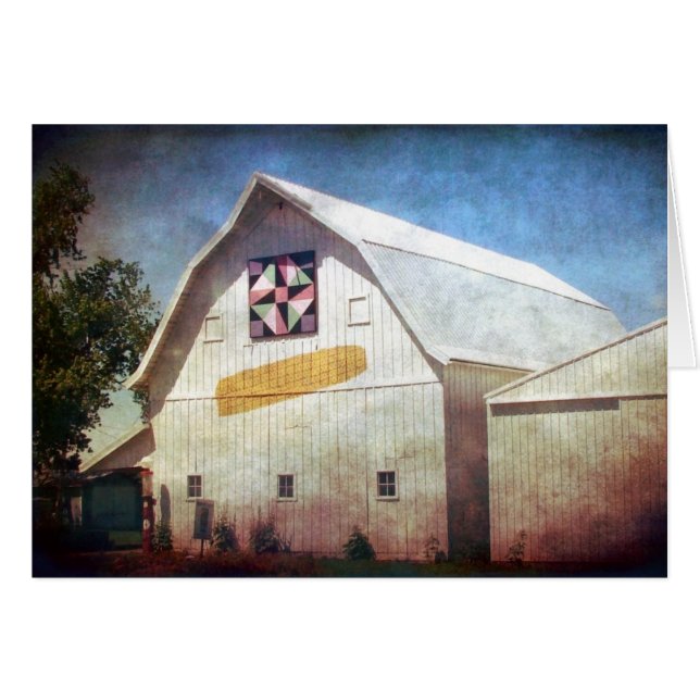 Rural Iowa Barn Alla ockupationer Hälsningskort (Framsidan Horizontal)