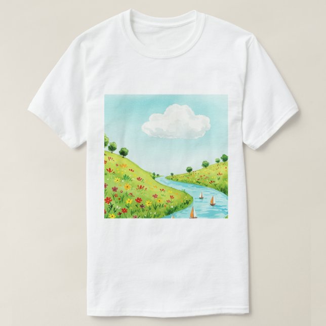 Rural landscape t shirt (Design framsida)