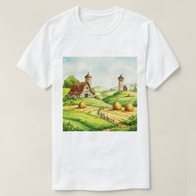 Rural landscape t shirt (Design framsida)