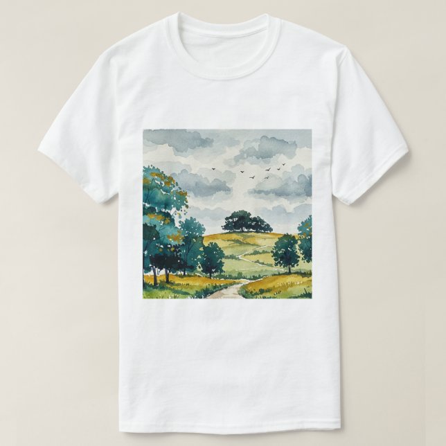 Rural landscape t shirt (Design framsida)