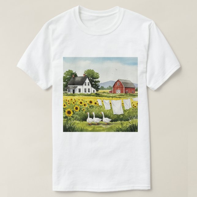 Rural landscape t shirt (Design framsida)