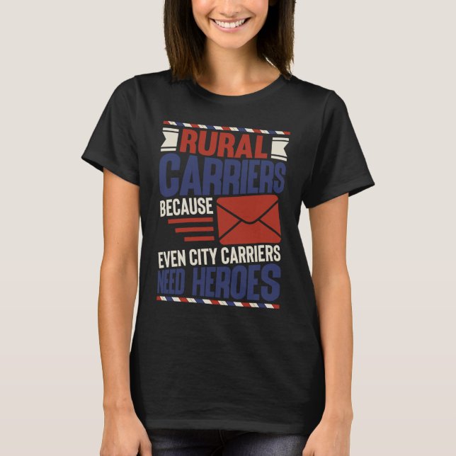 Rural Mail Postal Carrier   Post Office T Shirt (Framsida)