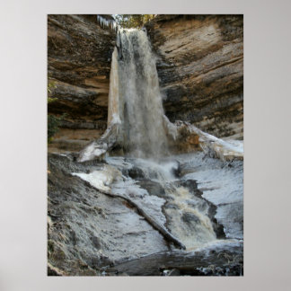 Rural Michigan Waterfall Skriv ut Poster