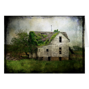 Rural Missouri Abandoned House Hälsningskort