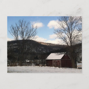Rural Pennsylvania Barn in Winter Vykort