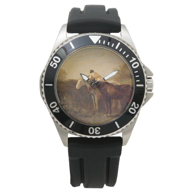 Rural Rendezvous (Romantic Kiss on Horseback) Armbandsur (Framsida)