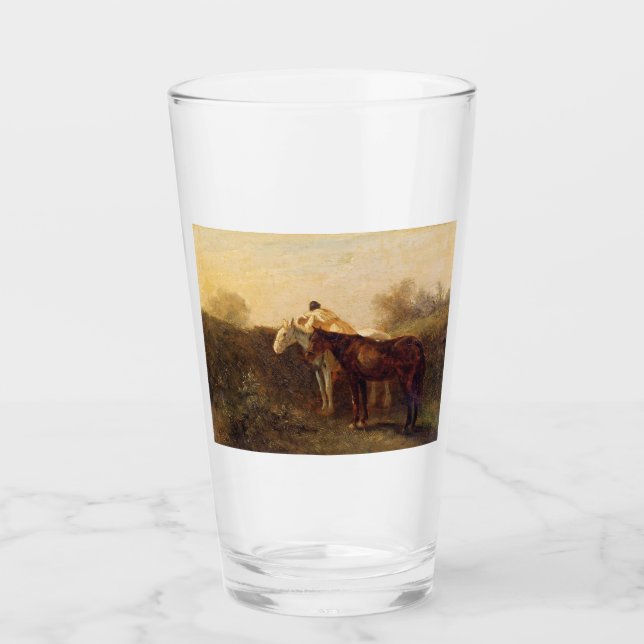 Rural Rendezvous (Romantic Kiss on Horseback) Glaskopp (Framsida)