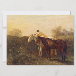 Rural Rendezvous (Romantic Kiss on Horseback) Kort