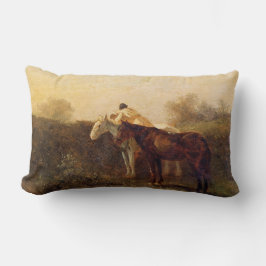 Rural Rendezvous (Romantic Kiss on Horseback) Lumbarkudde