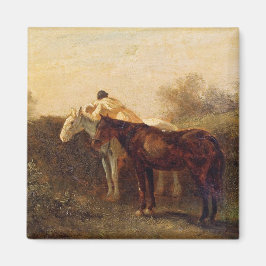 Rural Rendezvous (Romantic Kiss on Horseback) Magnet