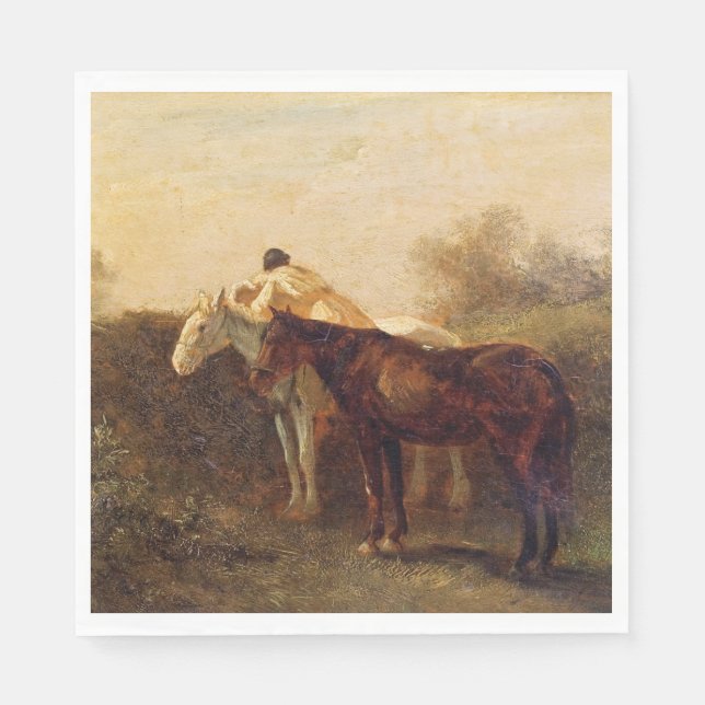 Rural Rendezvous (Romantic Kiss on Horseback) Pappersservett (Framsidan)