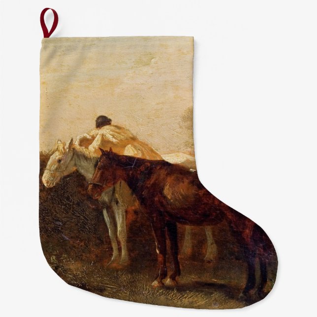 Rural Rendezvous (Romantic Kiss on Horseback) Stor Julstrumpa (Framsidan)