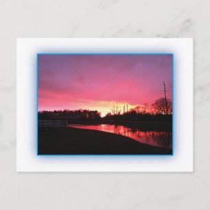 Rural Rosa Sunset Vykort