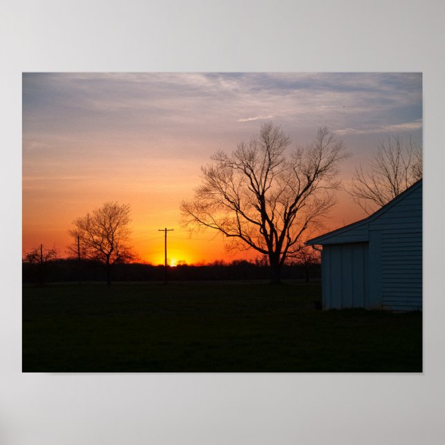 Rural Sunset  Poster (Framsidan)