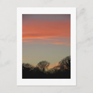 Rural Sunset (Winter): Cheshire, England Vykort
