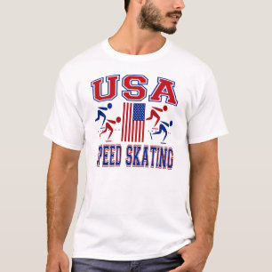 Rusa att åka skridskor United States Tee Shirt
