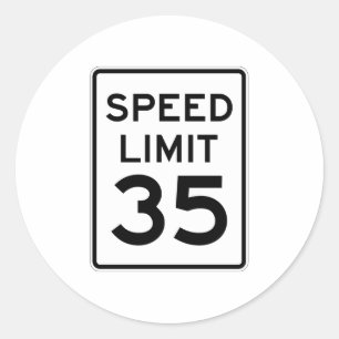 Rusa begränsar 35 MPH undertecknar Runt Klistermärke