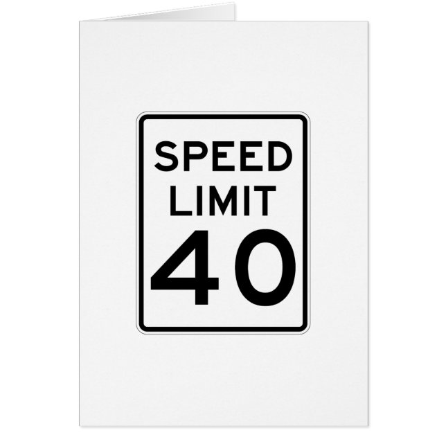 Rusa begränsar 40 MPH undertecknar OBS Kort (Framsidan)