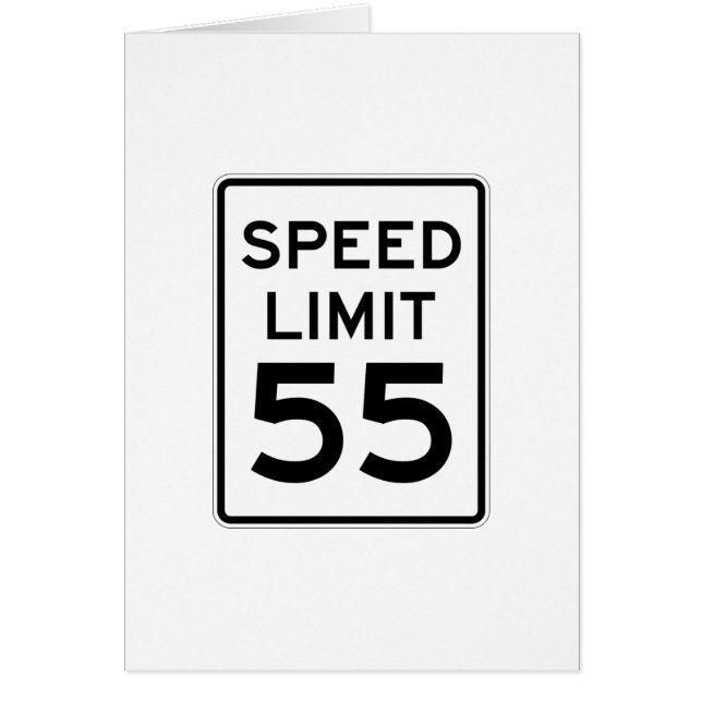 Rusa begränsar 55 MPH undertecknar Hälsningskort (Framsidan)