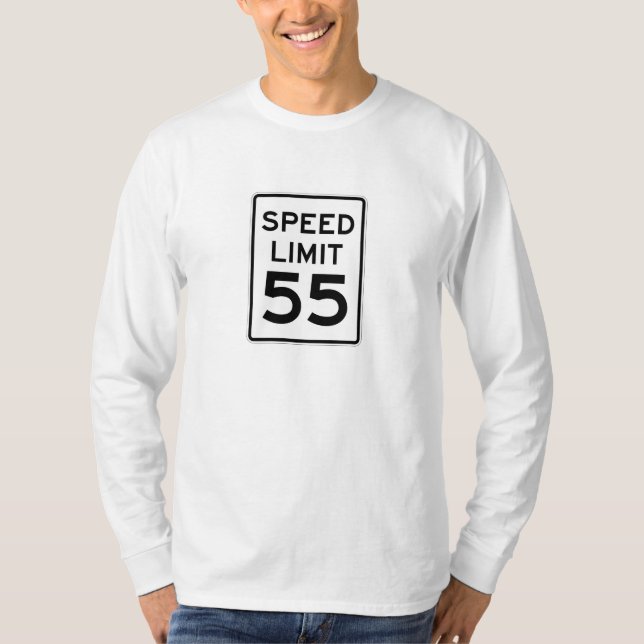 Rusa begränsar 55 MPH undertecknar Tee Shirt (Framsida)