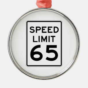 Rusa begränsar 65 MPH undertecknar Julgransprydnad Metall