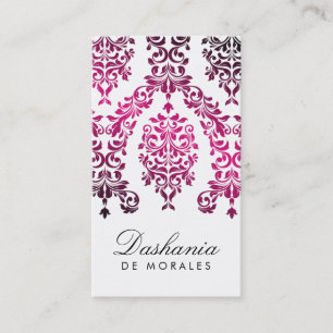 Rusa damastast magenta 311 visitkort