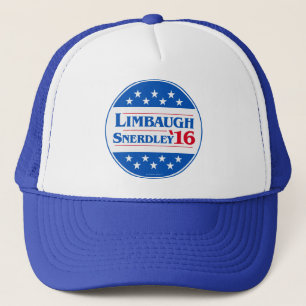 Rusa Limbaugh för presidenten Snerdley för VP 20 Truckerkeps