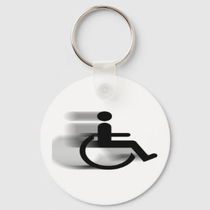 Rusa rullstolen Keychain Nyckelring