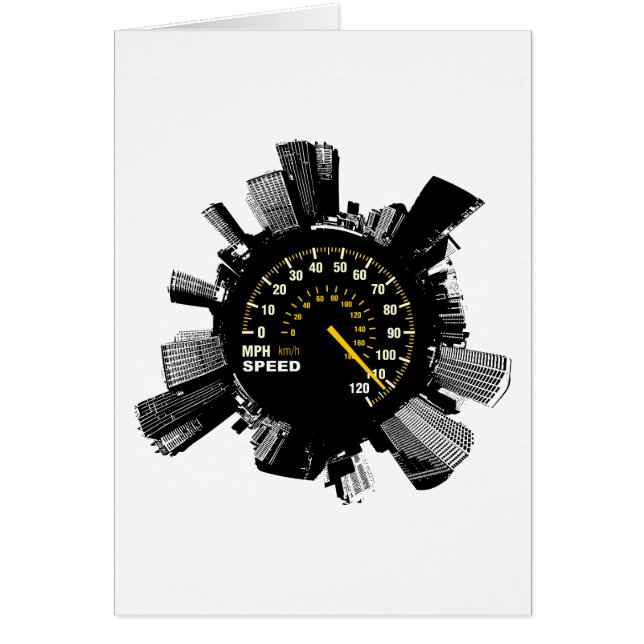 Rusa stad 1 hälsningskort (Framsidan)