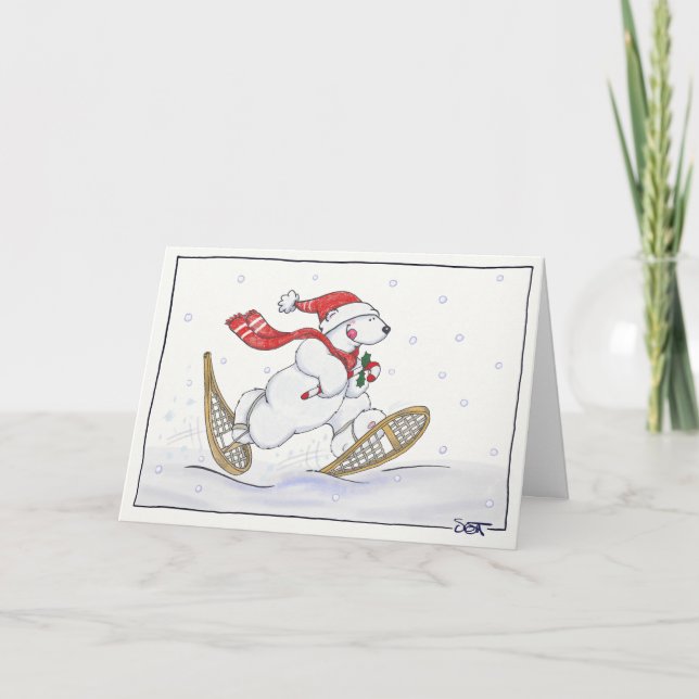 Rusa till och med snön! helgkort (Framsida)