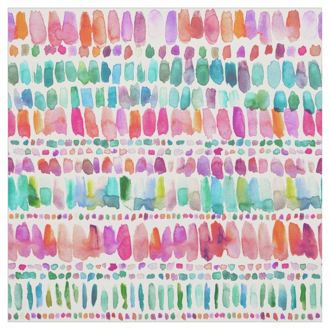 Rusar den färgrika vattenfärgen för TJATTER randar Tyg (Provkarta)