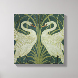 "Rusar Iris svanen, och" tapetdesign Canvastryck