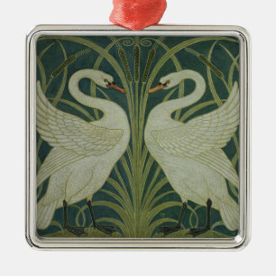 "Rusar Iris svanen, och" tapetdesign Julgransprydnad Metall