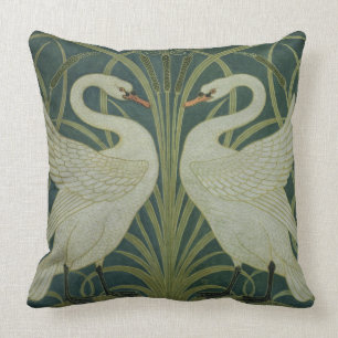 "Rusar Iris svanen, och" tapetdesign Kudde