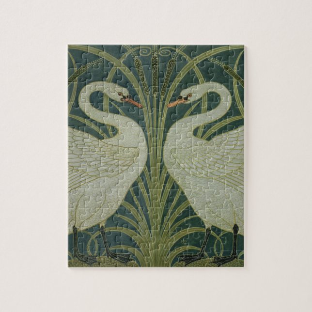 "Rusar Iris svanen, och" tapetdesign Pussel (Vertikal)