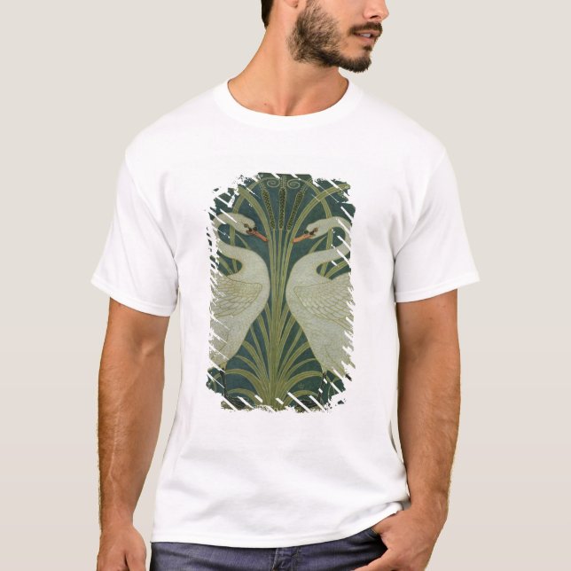"Rusar Iris svanen, och" tapetdesign Tee Shirt (Framsida)