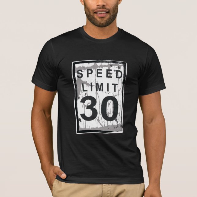 Rusar roliga Grungy för 30års födelsedag begränsar T Shirt (Framsida)