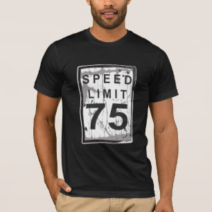 rusar roliga Grungy för 75:efödelsedag begränsa T Shirt