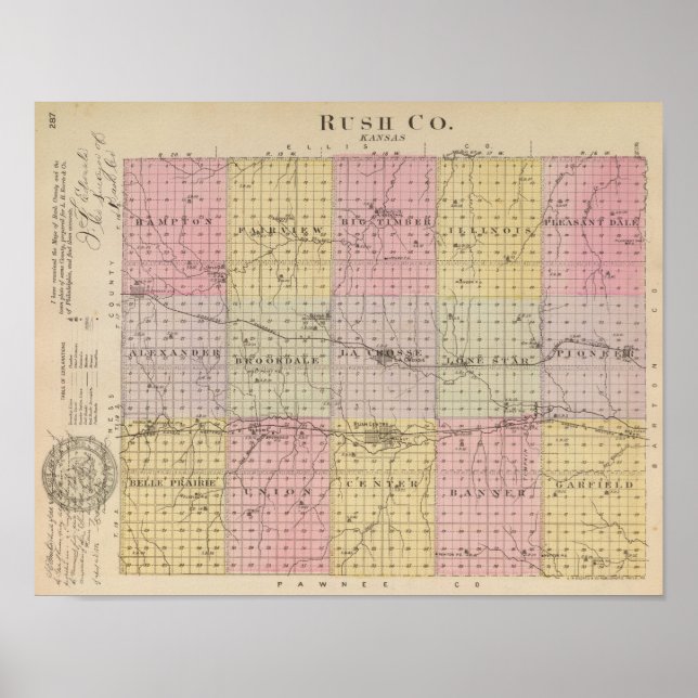 Rush County, Kansas Poster (Framsidan)