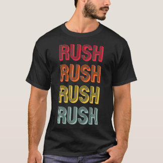 RUSH Gift Surname Funny Retro Vintage 80s födelsed T Shirt
