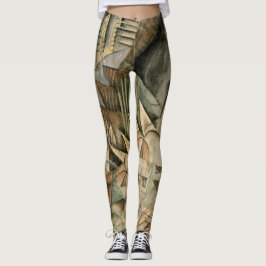 Rush Hour, New York av Max Weber, Vintage kubism Leggings
