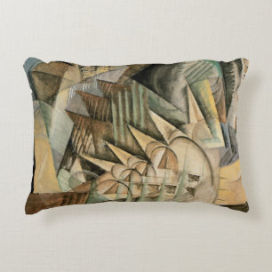 Rush Hour, New York av Max Weber, Vintage kubism Prydnadskudde