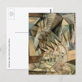 Rush Hour, New York by Max Weber, Vintage Cubism Vykort