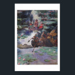 Rush Hour Traffic - collage art Poster<br><div class="desc">This was done for fun. Several figures from an illuminated manuscript crossing a river encounter Washington and his crew crossing the other way.</div>