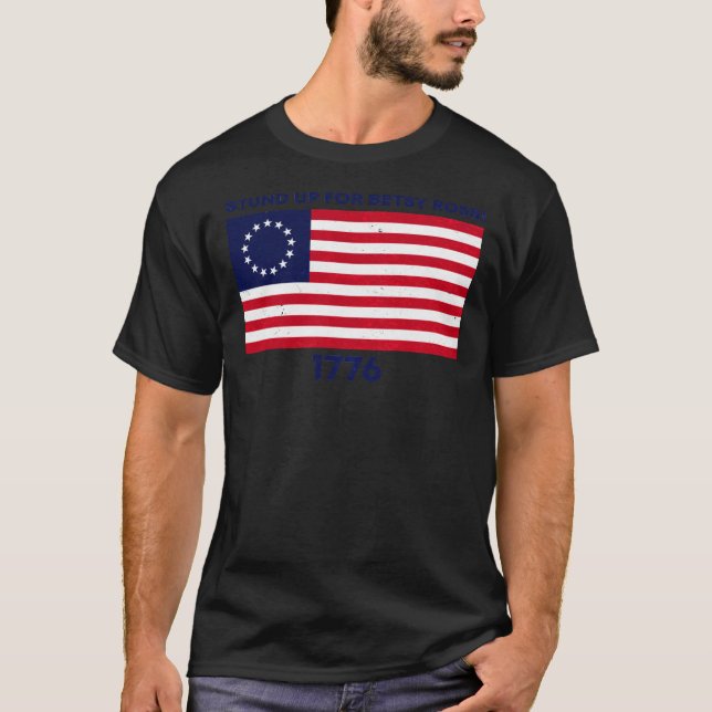 Rush Limbaugh Stund Up For Betsy Ross Flag 4Th Of  T Shirt (Framsida)