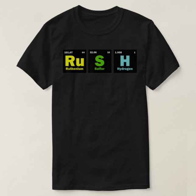 Rush (RuSH) Periodic Bord Inslag 2 T Shirt (Design framsida)